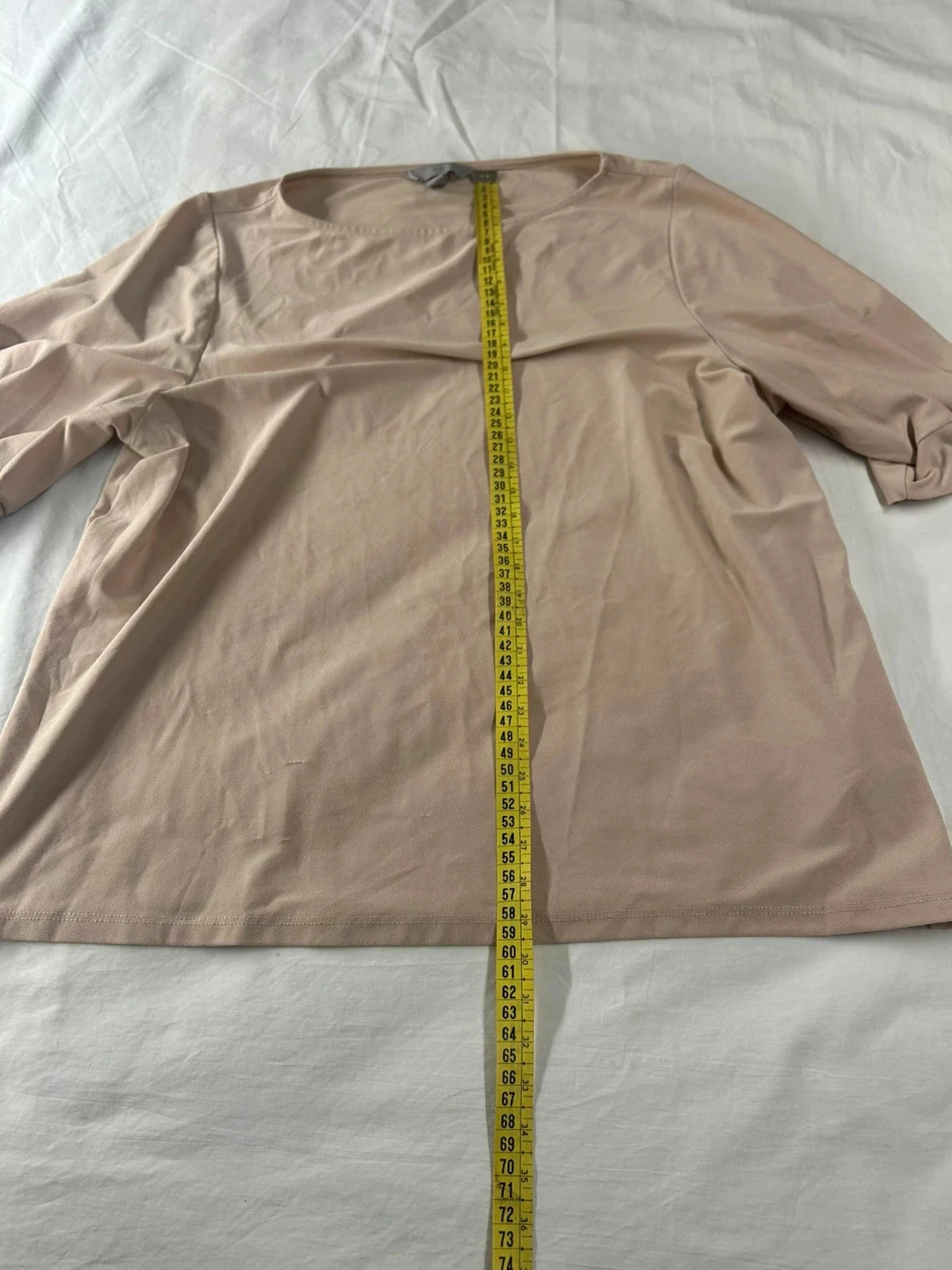 Blusa beige vintage de manga corta de segunda mano de h&m – photo 11